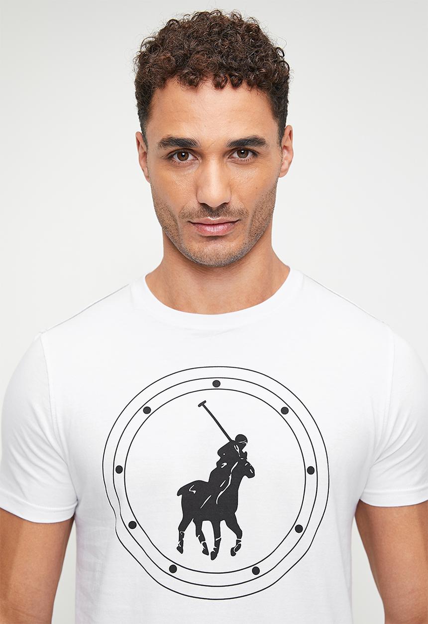POLO - Chris Type Printed Short Sleeve Tee - White