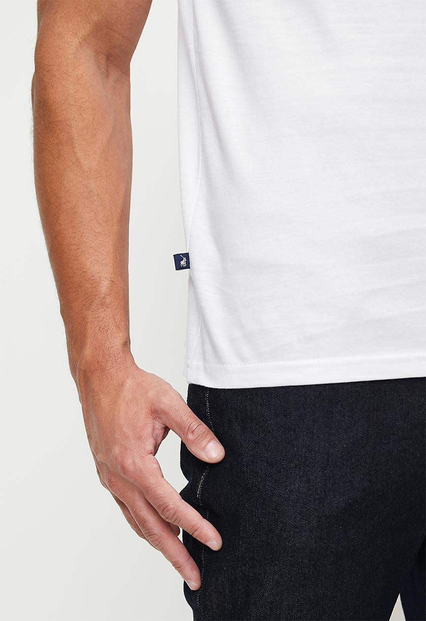POLO - Chris Type Printed Short Sleeve Tee - White
