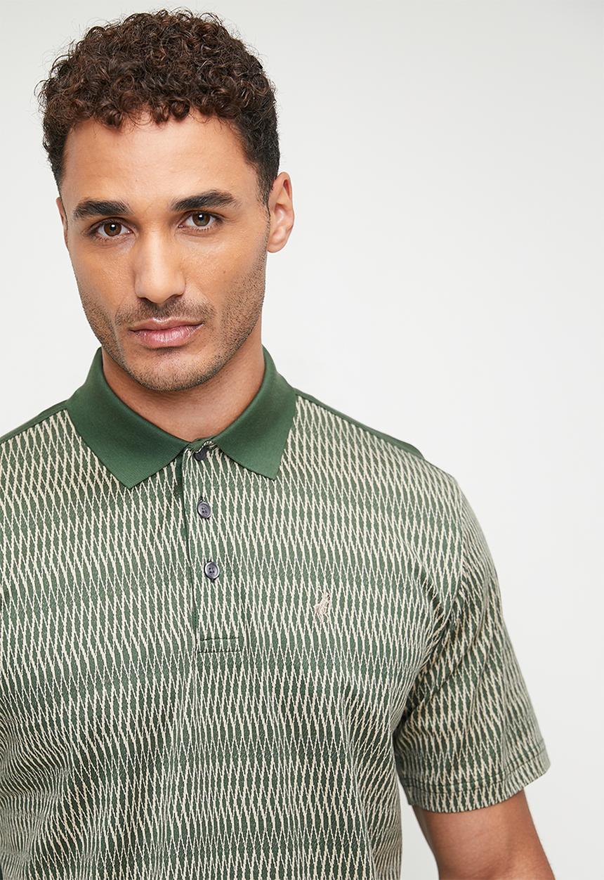 POLO - Darian Mercerised Short Sleeve Golfer - Green