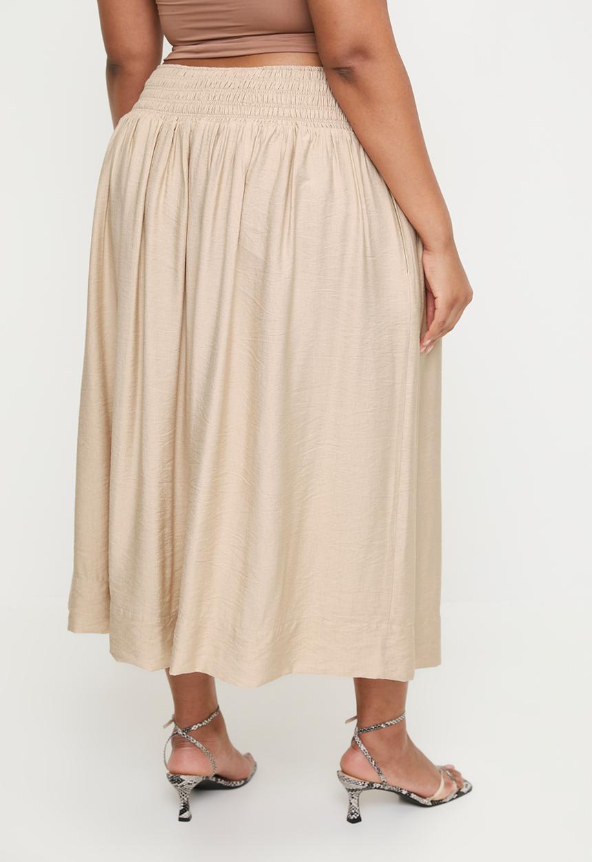 Superbalist - Capri linen plus full skirt - neutral
