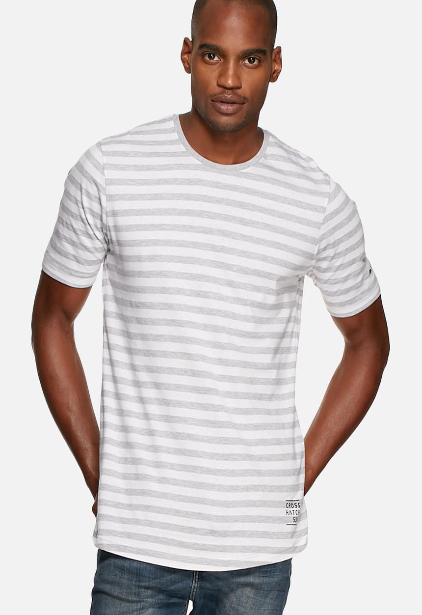 Crosshatch - Stripe longer length tee