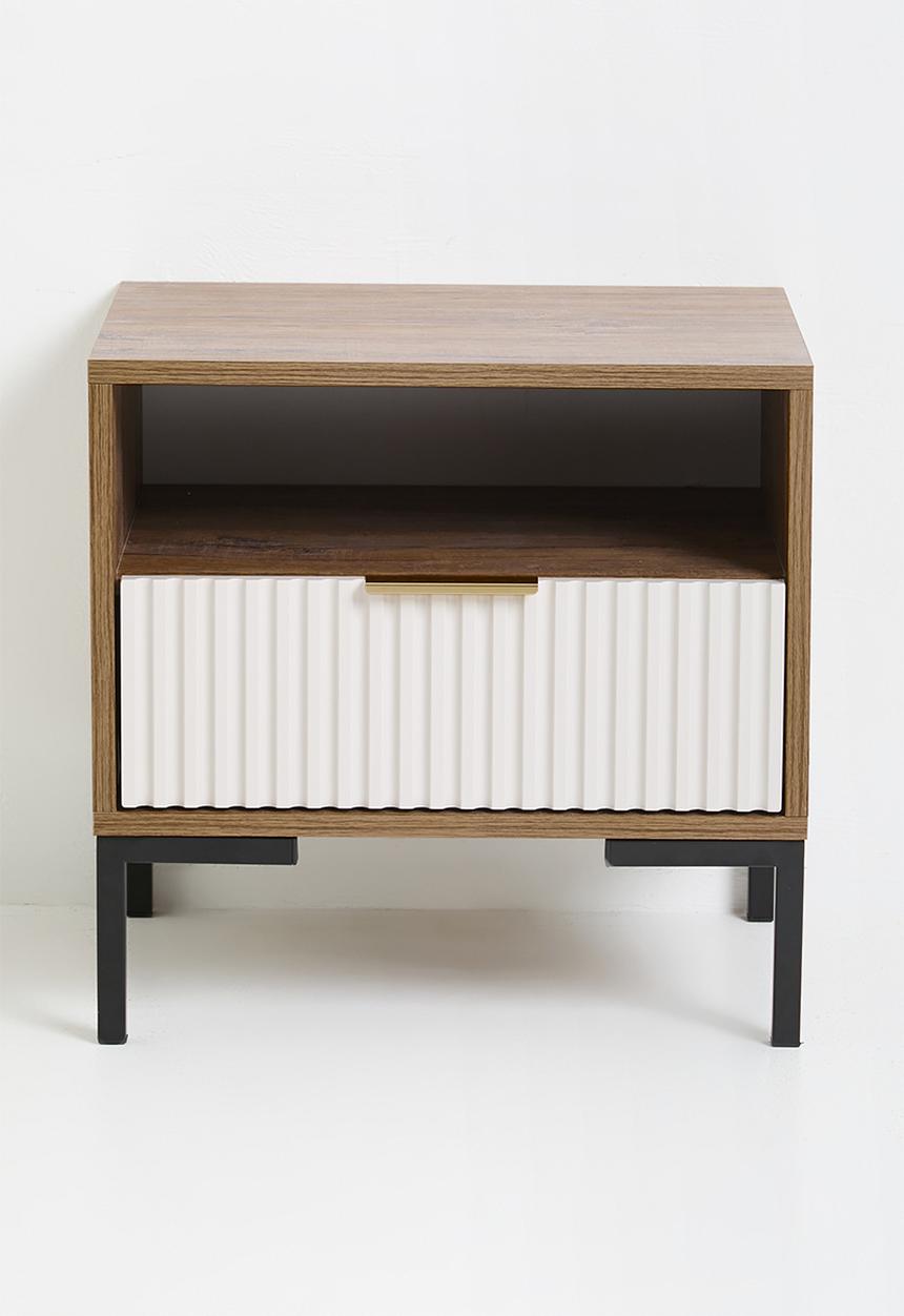 Me&Co - Carried bedside table- natural & white
