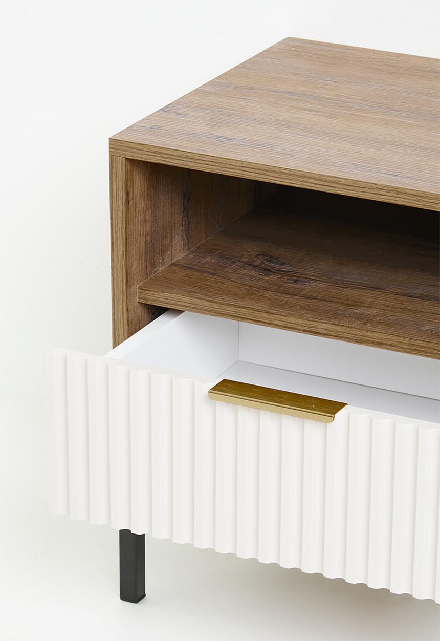 Me&Co - Carried bedside table- natural & white