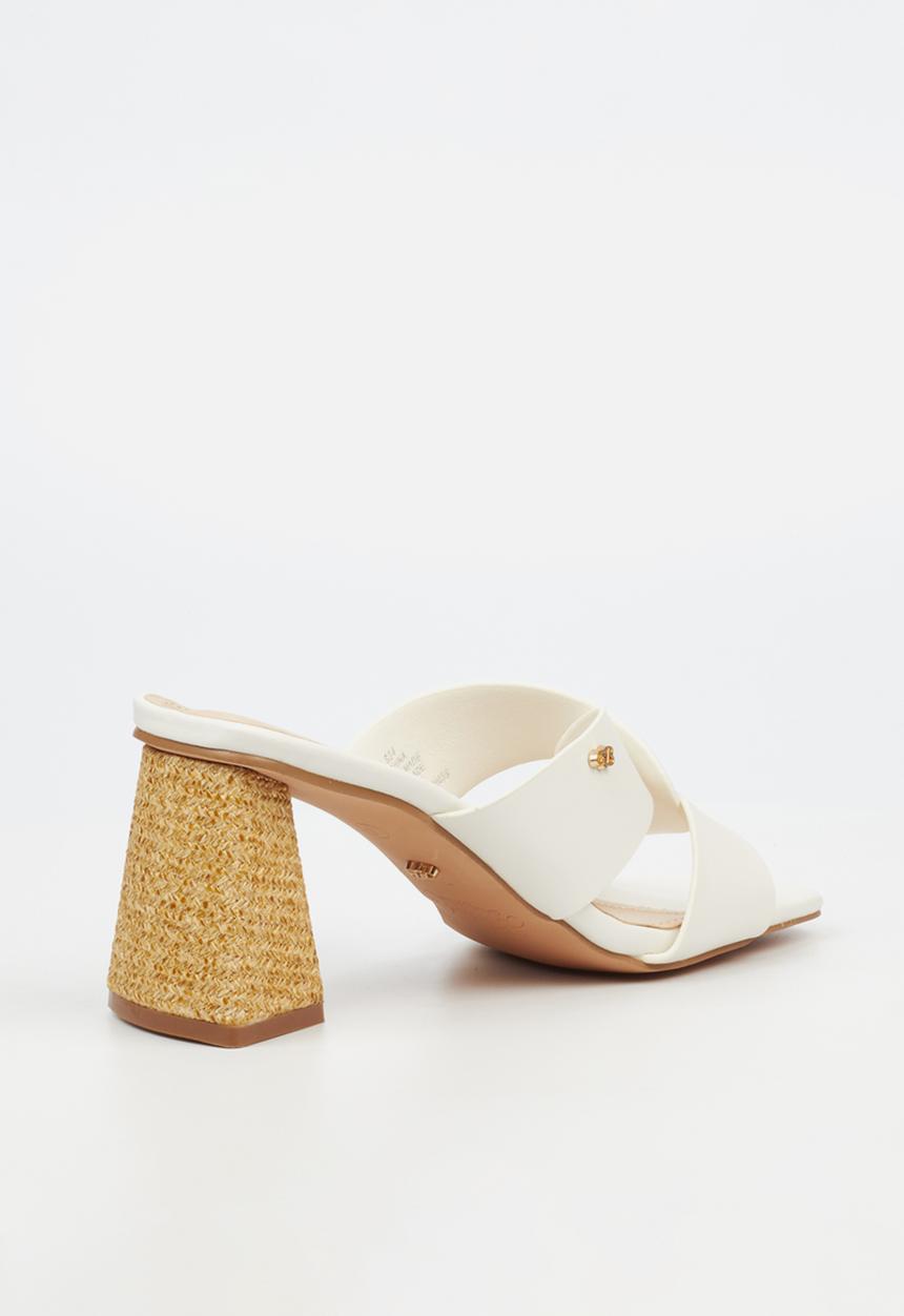 Miss Black - Kleo 2 block heel - white