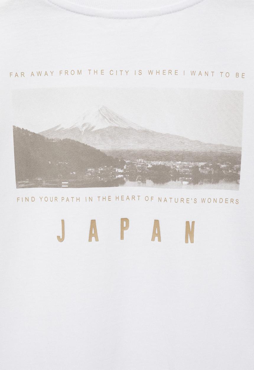 MANGO - T-shirt japan - natural