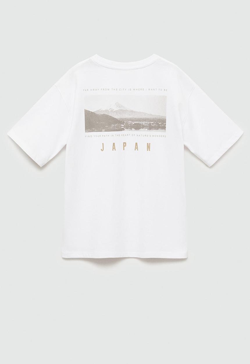 MANGO - T-shirt japan - natural