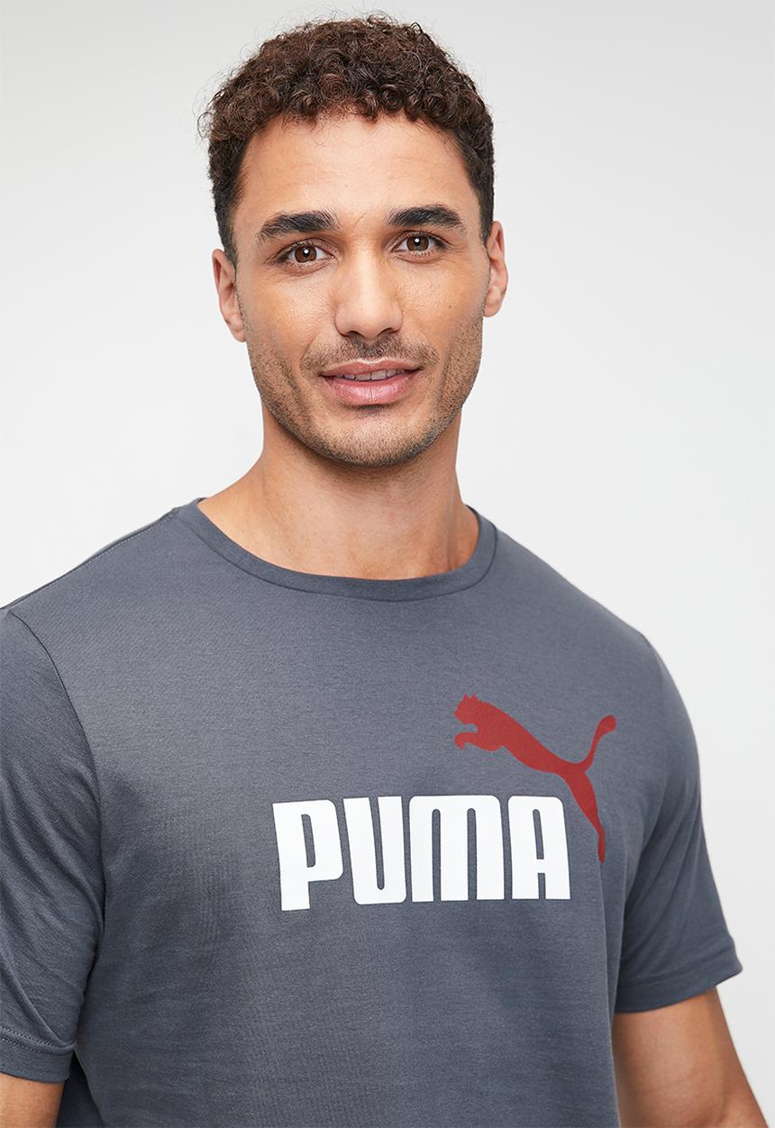 PUMA - ESS+ 2 Col Logo Tee - Galactic Grey