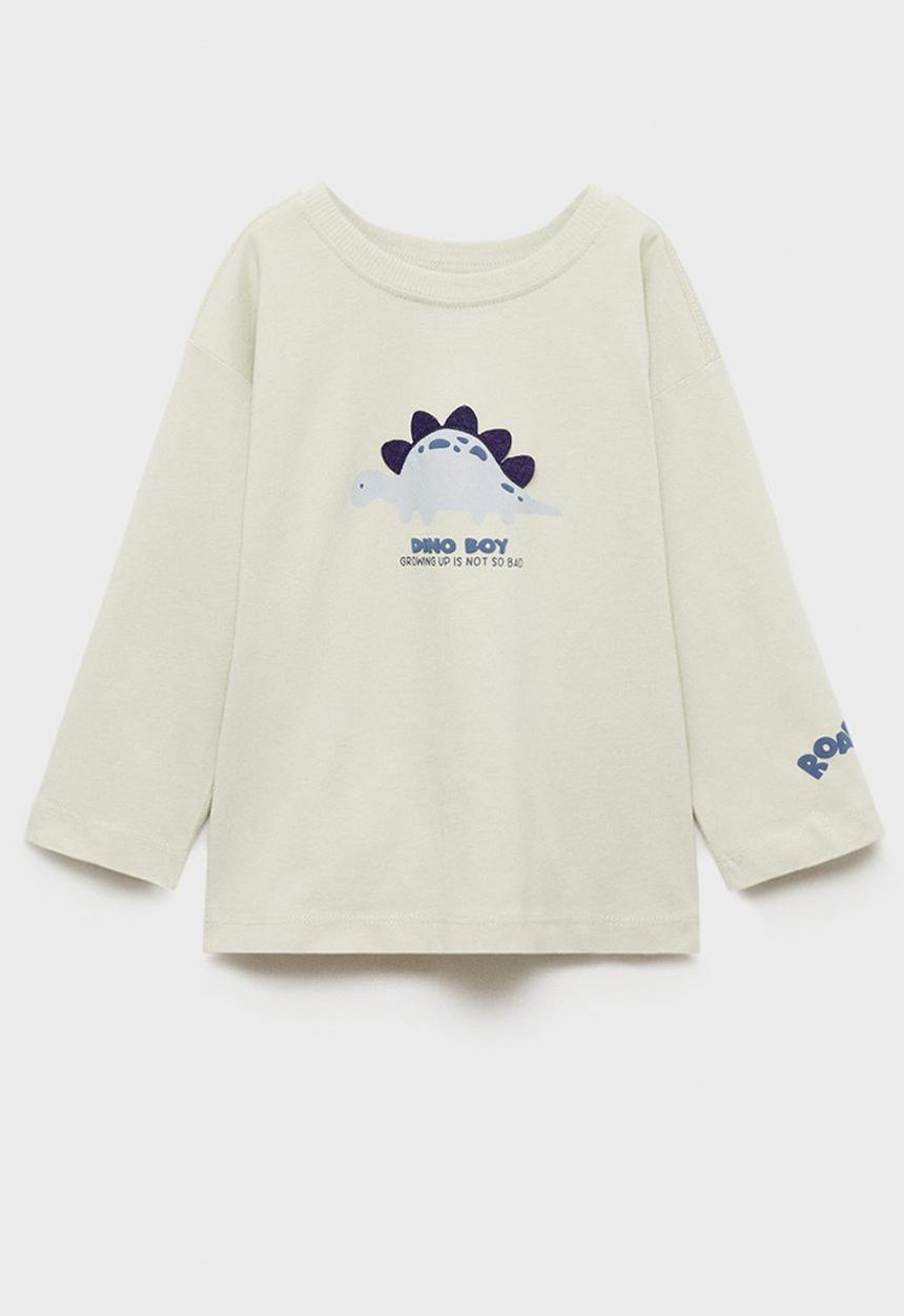 MANGO - T-shirt dinoboy - light/pastel green
