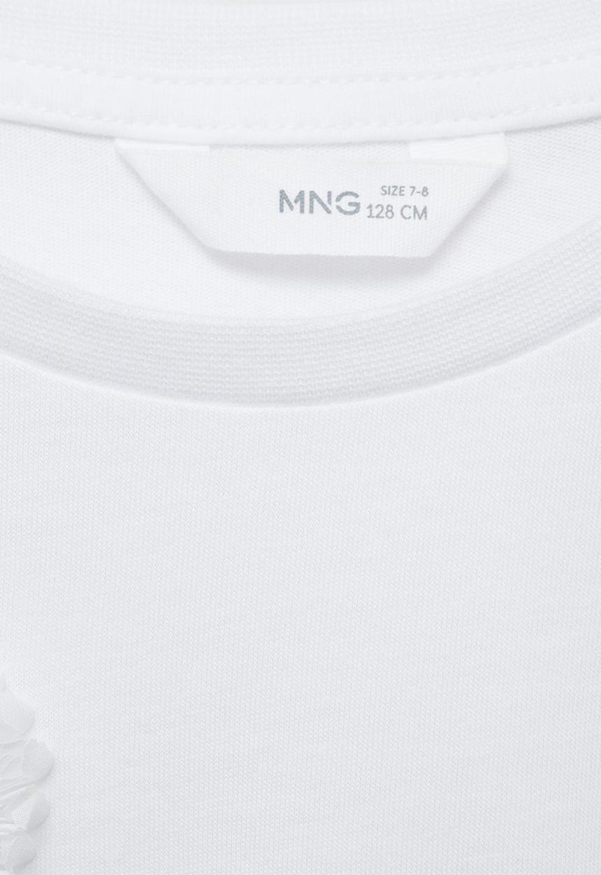 MANGO - T-shirt chiffy - natural