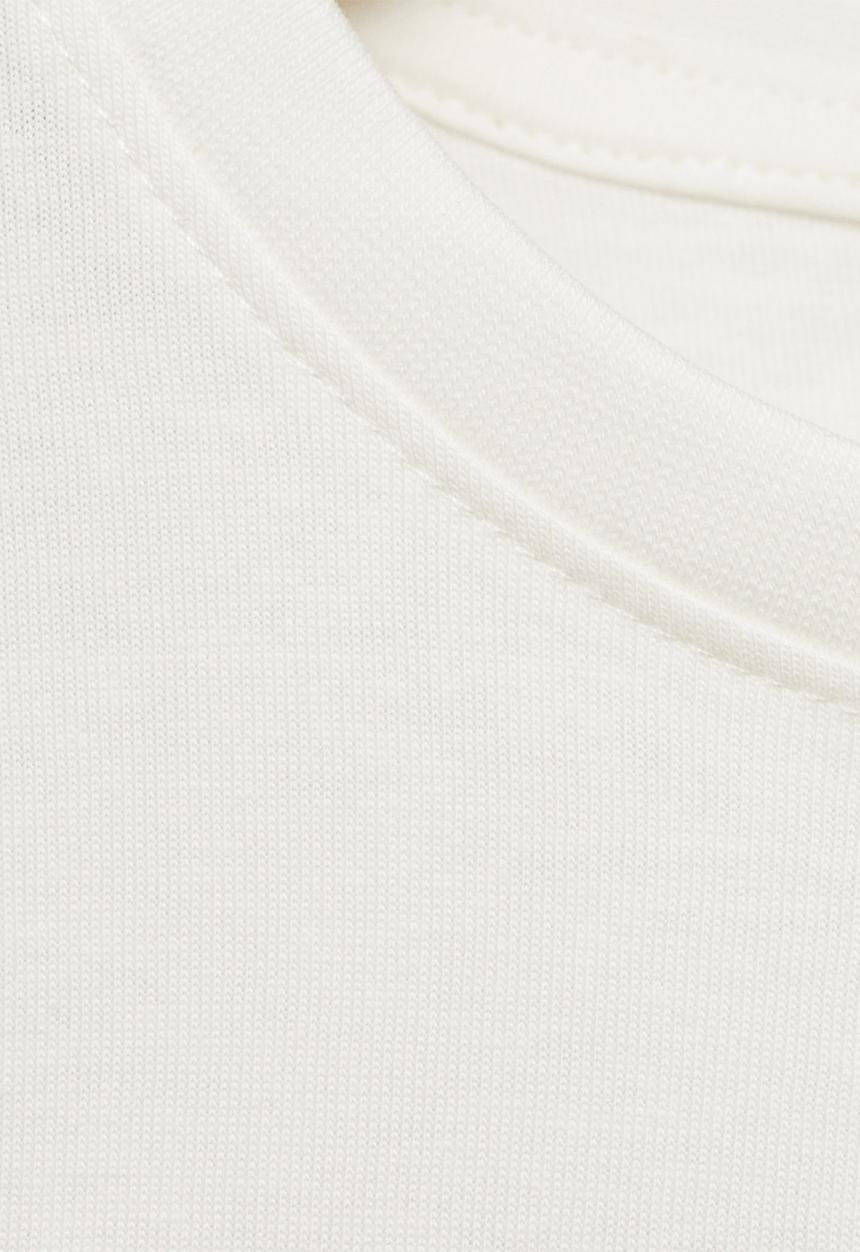 MANGO - T-shirt spagueti - natural