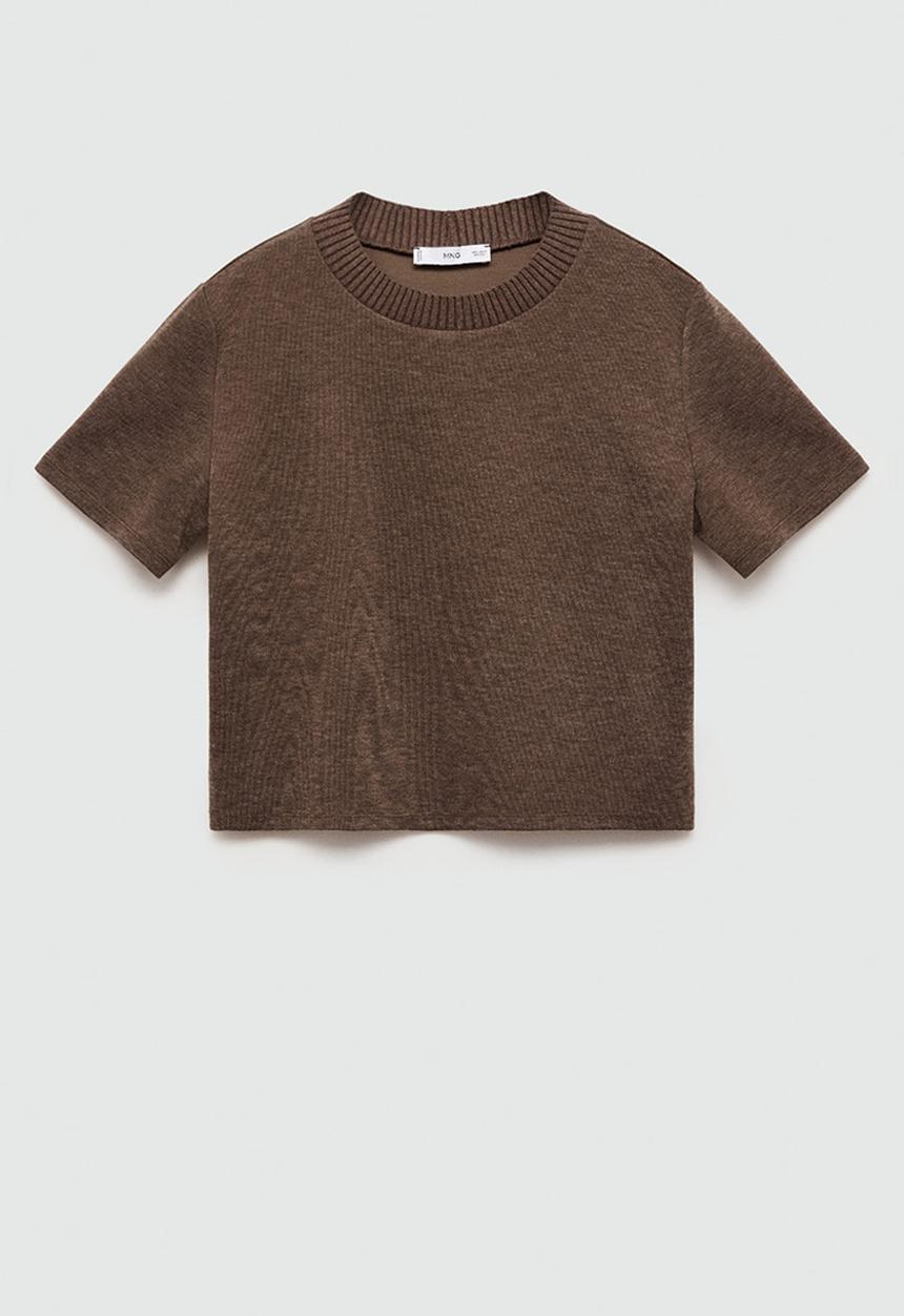 MANGO - T-Shirt Wyatt -  Brown