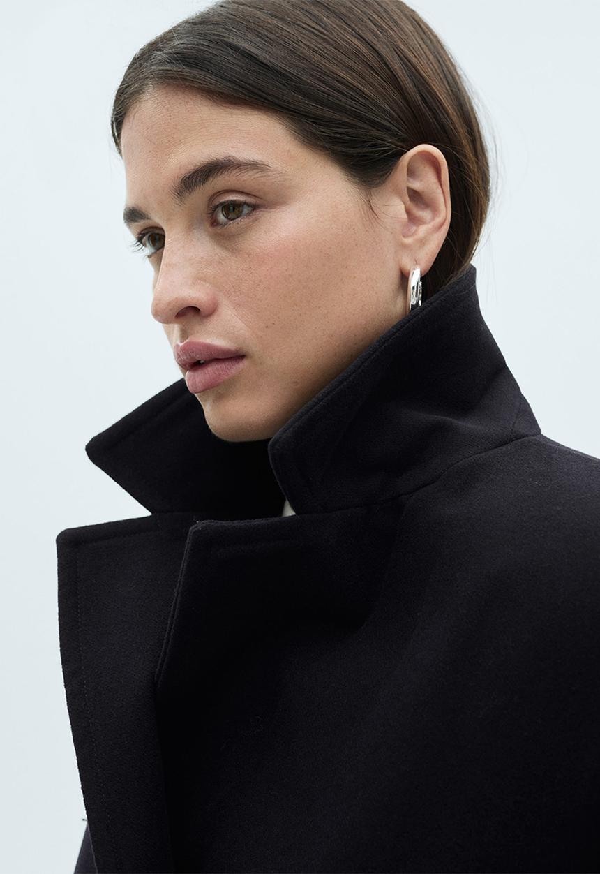 MANGO - Plus Coat Dali - Navy