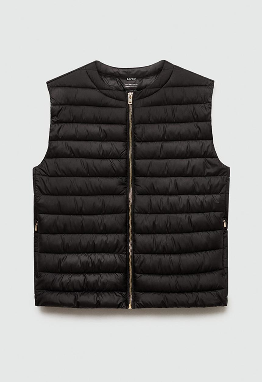 MANGO - Plus Outer Vest Blanvest - Black