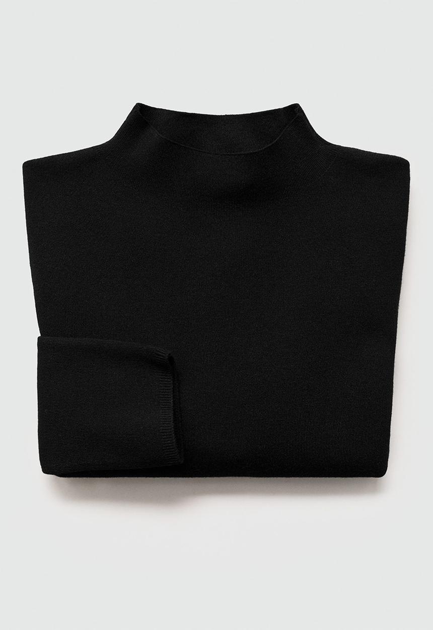 MANGO - Plus Sweater Chimneyb - Black
