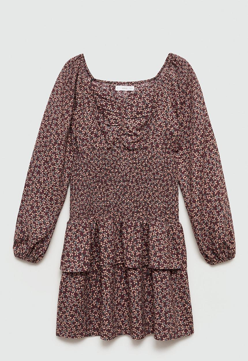 MANGO - Dress england - dark red