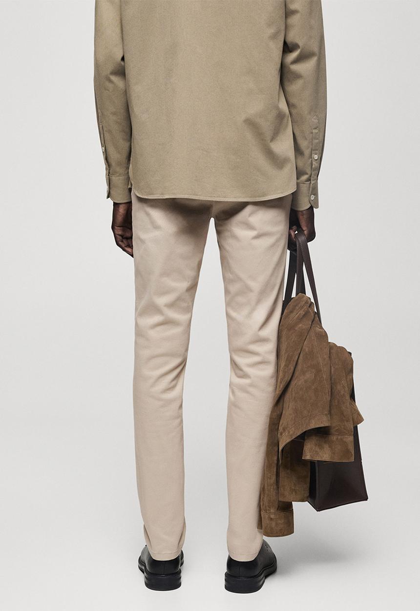 MANGO - Trousers barna - sand