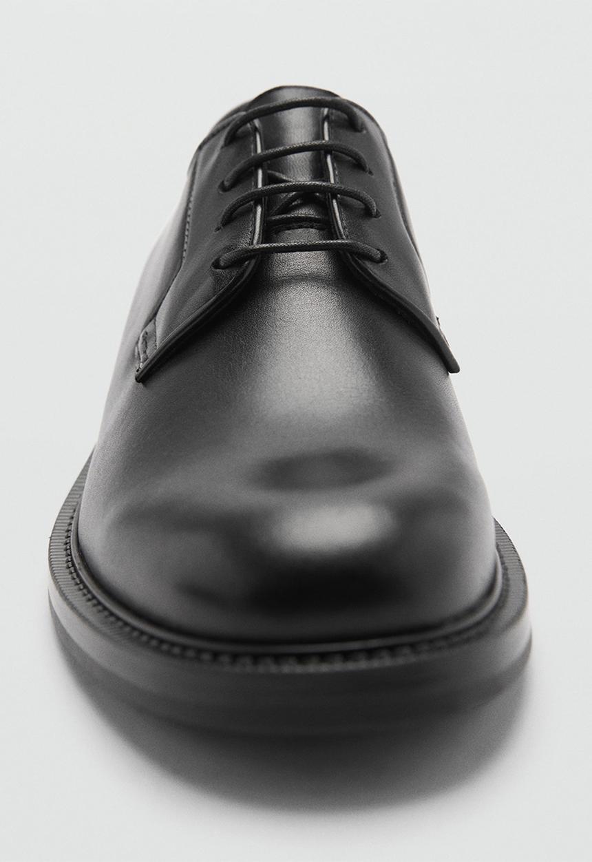 MANGO - Boston - Black leather