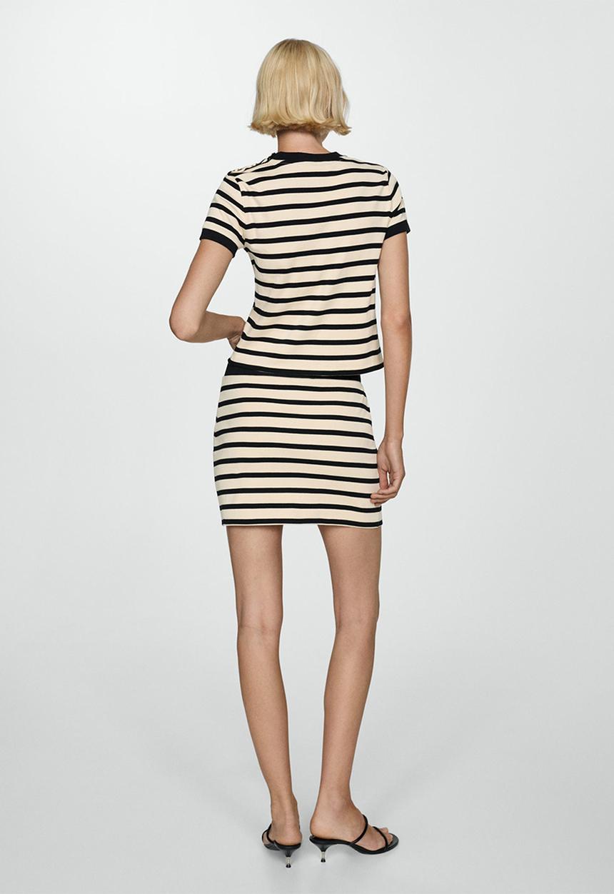 MANGO - Skirt Rayito - Light Beige