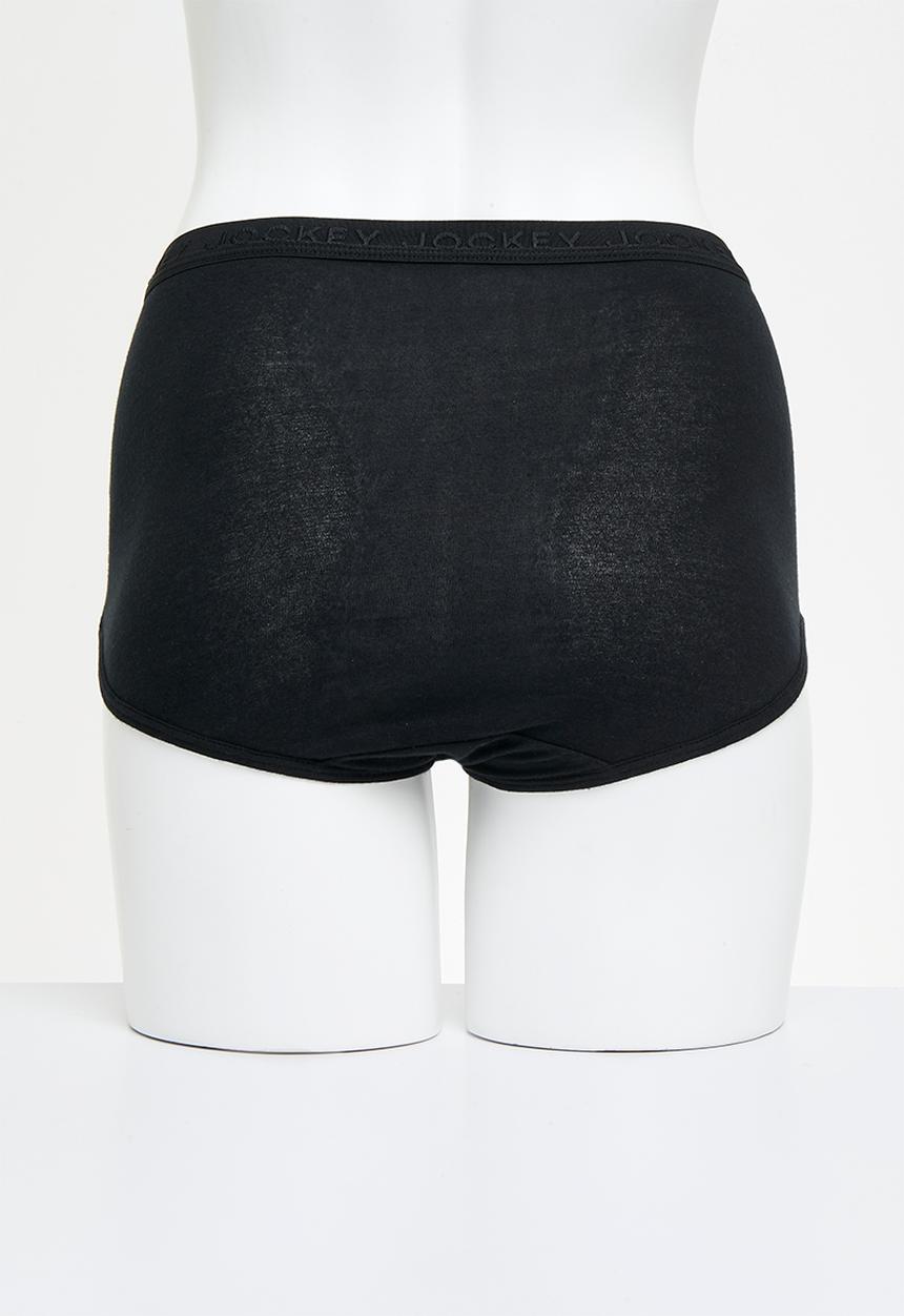 Jockey - 3 Pk Plain Full Brief - black/taupe/plum