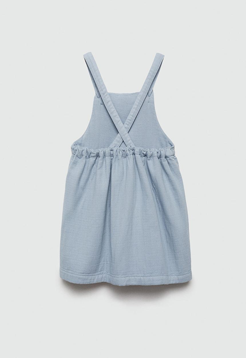 MANGO - Dungaree dress poppy - light/pastel blue