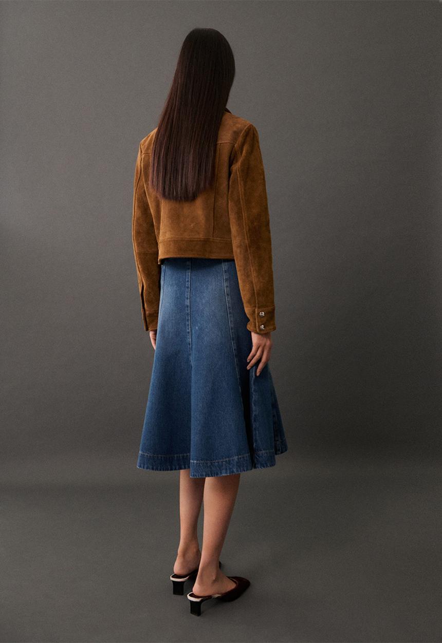 MANGO - Skirt Camilla - Open Blue