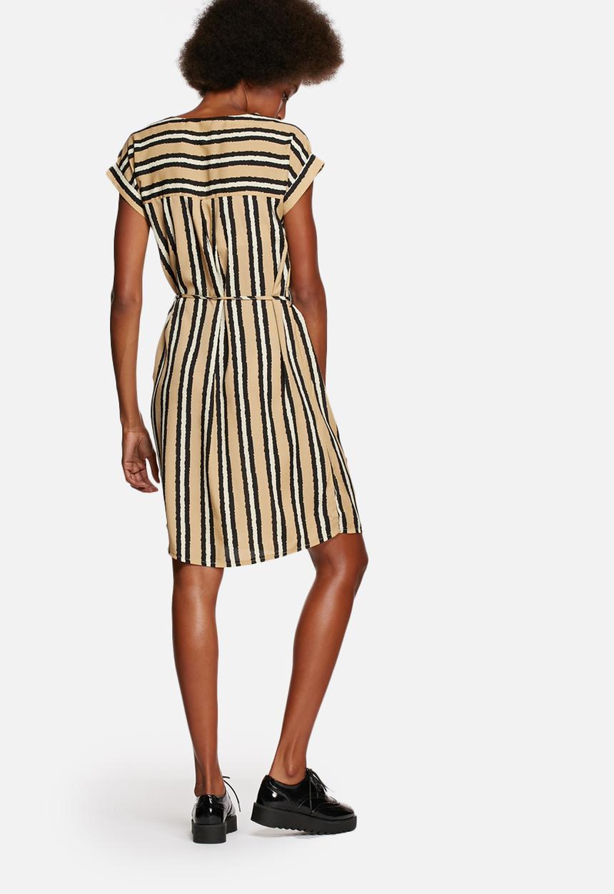 Lola May - Stripe roll sleeve dress