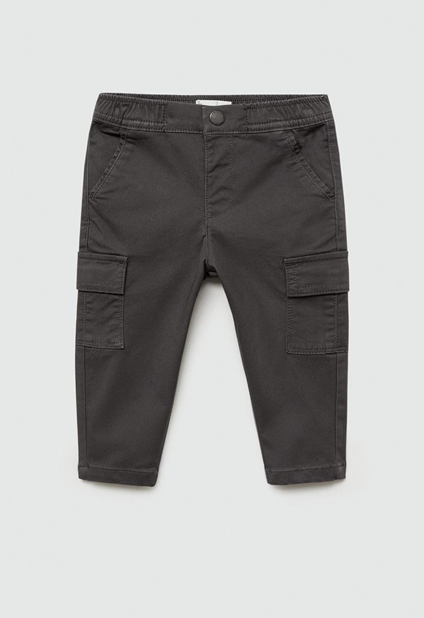 MANGO - Trousers cargob7 - charcoal