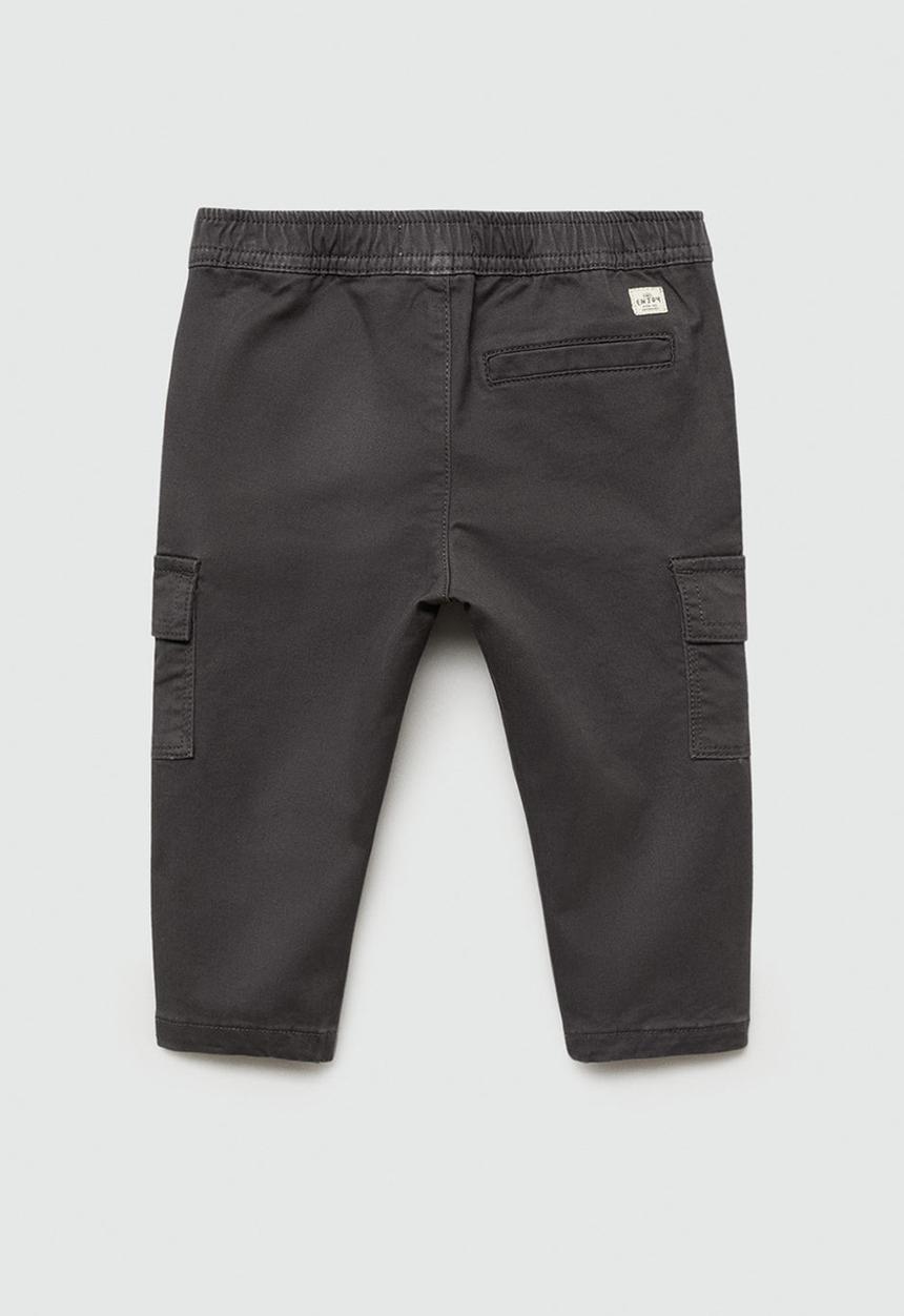 MANGO - Trousers cargob7 - charcoal