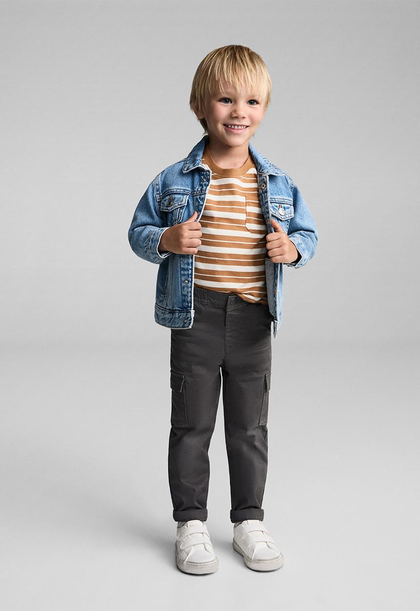 MANGO - Trousers cargob7 - charcoal
