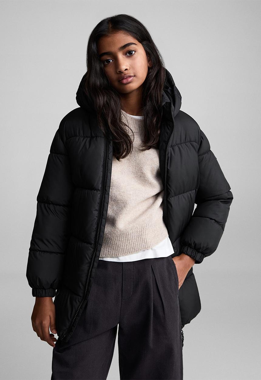 MANGO - Anorak amerlong - black