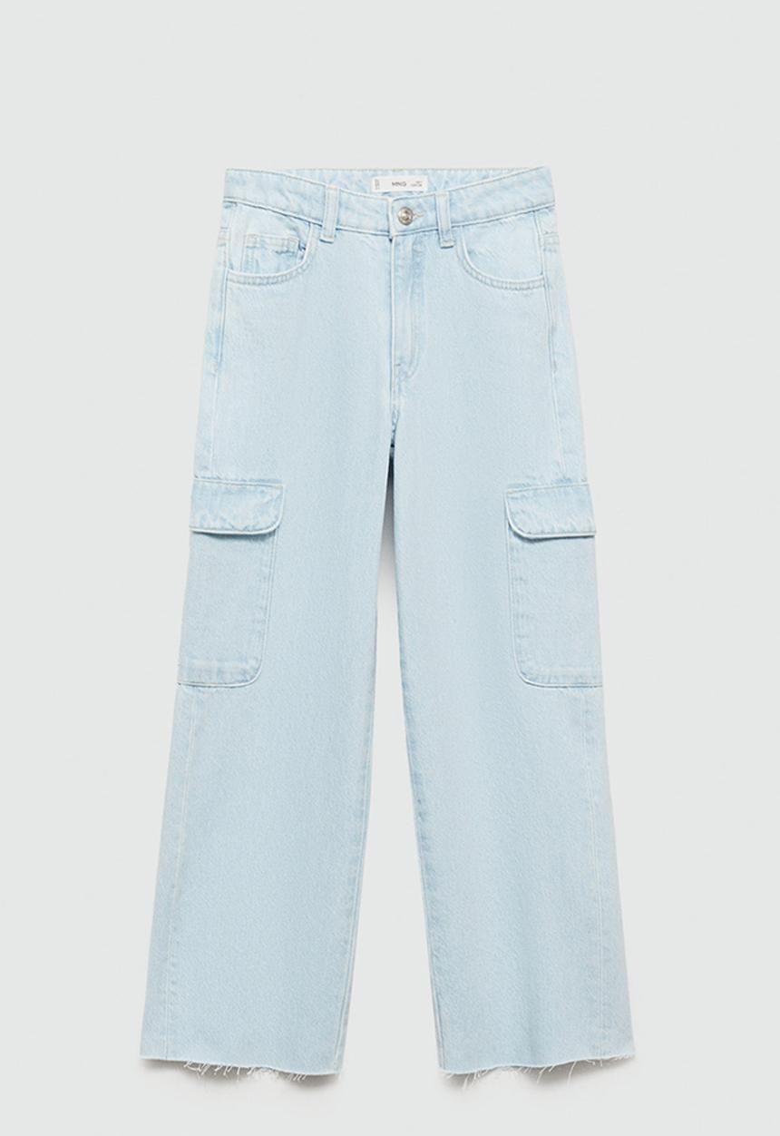 MANGO - Jeans coral - open blue