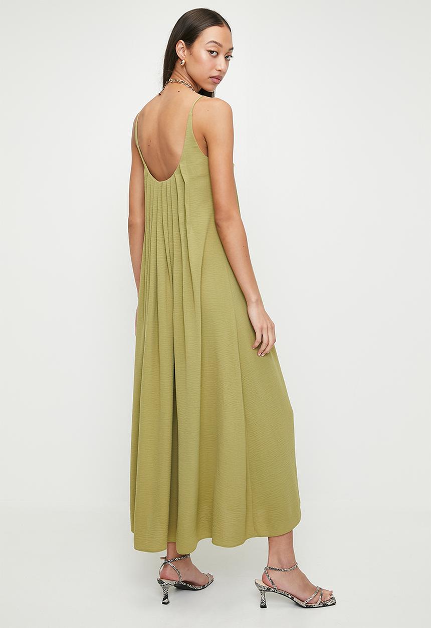 Superbalist - Tuck Detail Strappy Midi Dress - Green