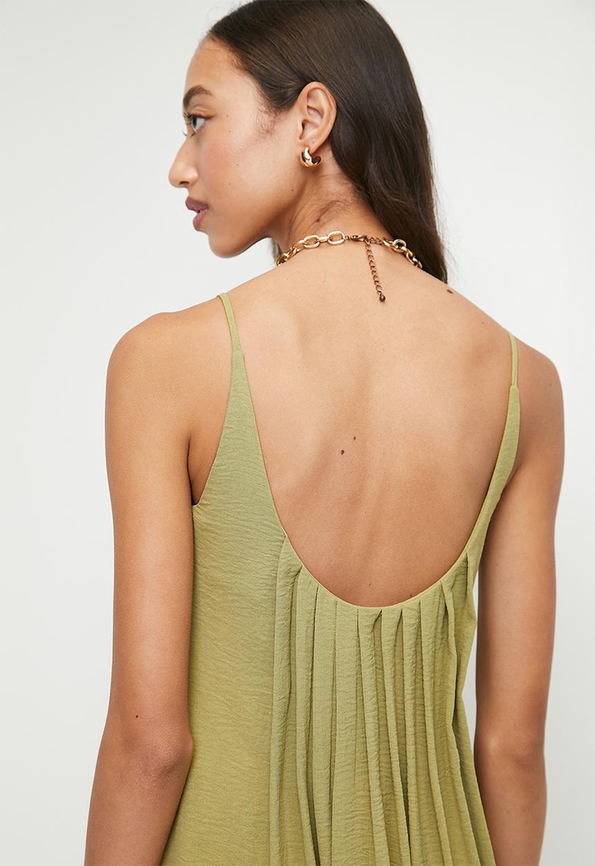 Superbalist - Tuck Detail Strappy Midi Dress - Green