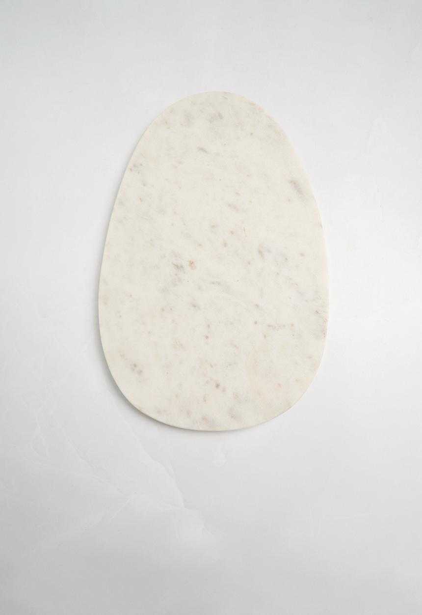 Sixth Floor - White marble tray & mango wood marble tray