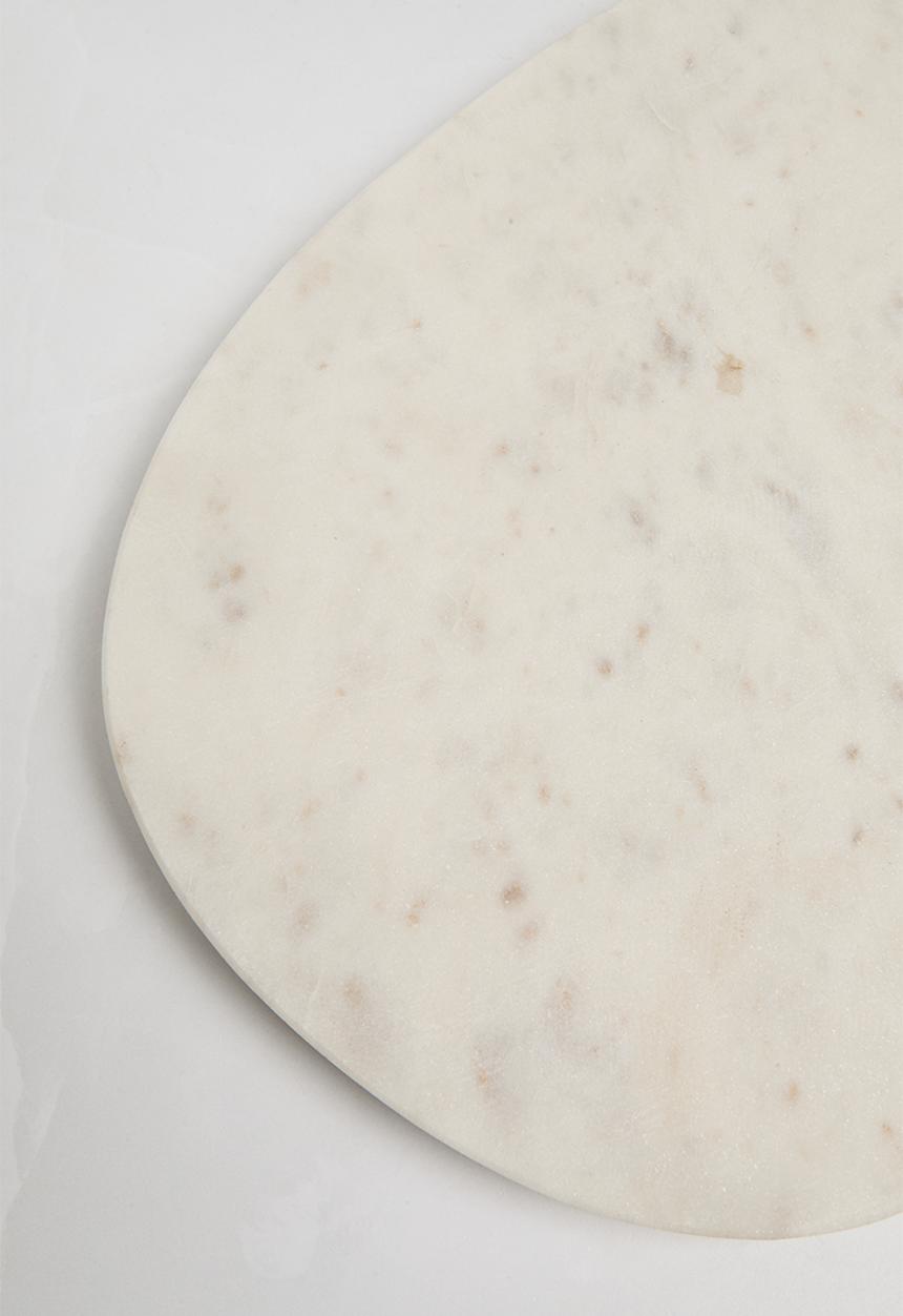 Sixth Floor - White marble tray & mango wood marble tray
