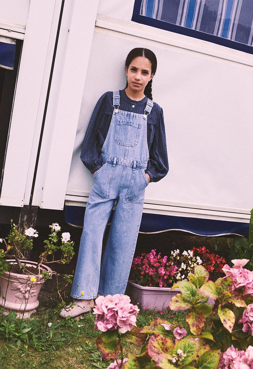 MANGO - Dungarees isla - open blue