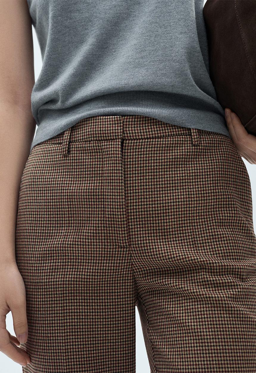 MANGO - Trousers Warm - Dark Red