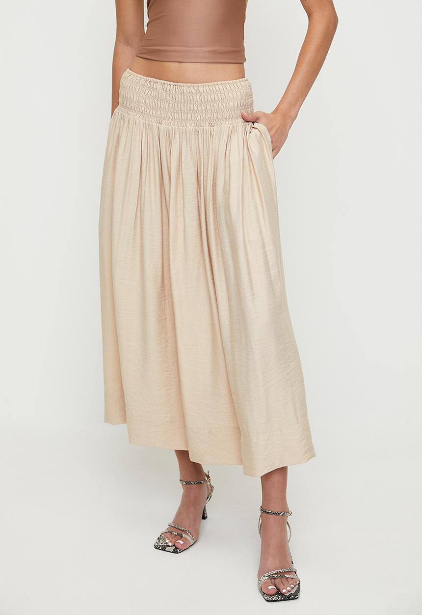 Superbalist - Capri linen full skirt - neutral