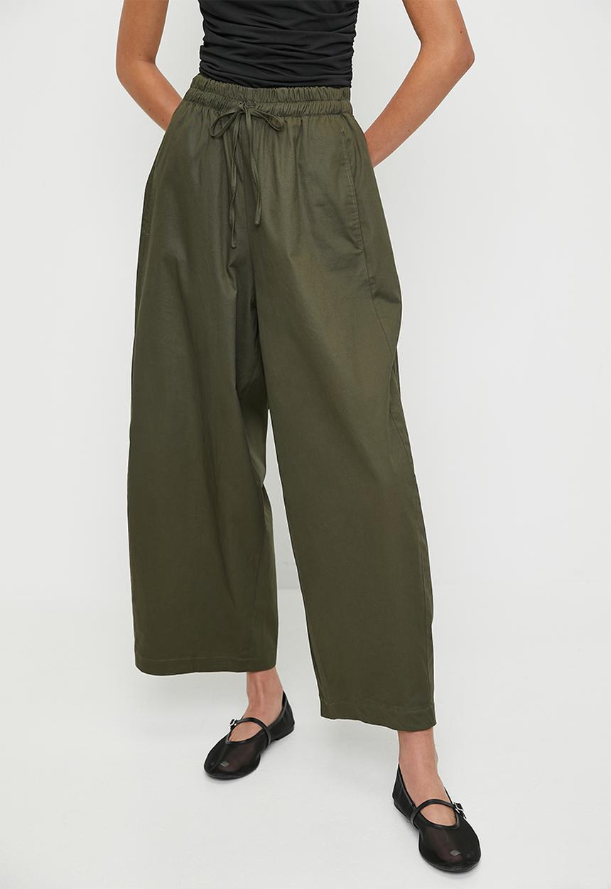 Superbalist - Barrel wide leg trouser - green