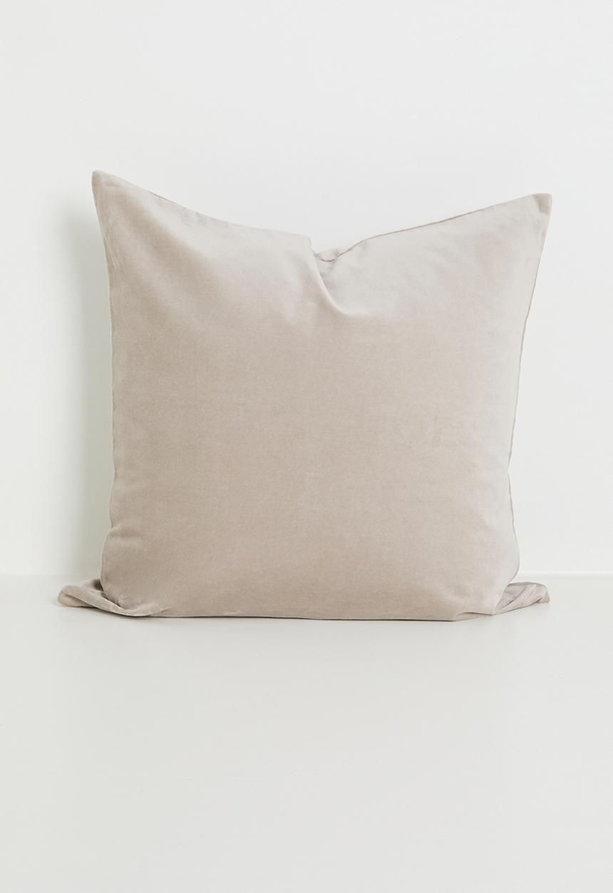 H&M - Cotton velvet cushion cover - light beige