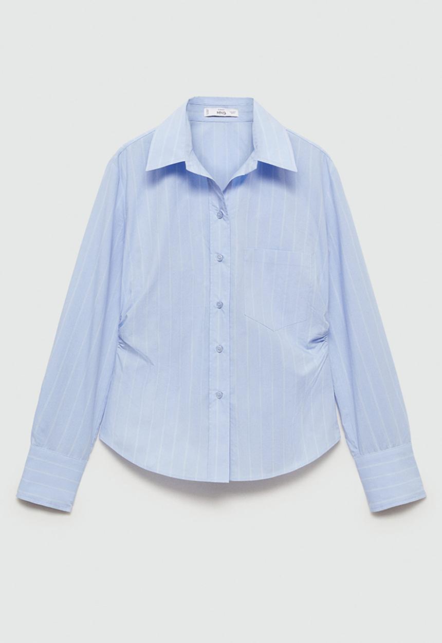 MANGO - Shirt Fru -  Light Pastel Blue