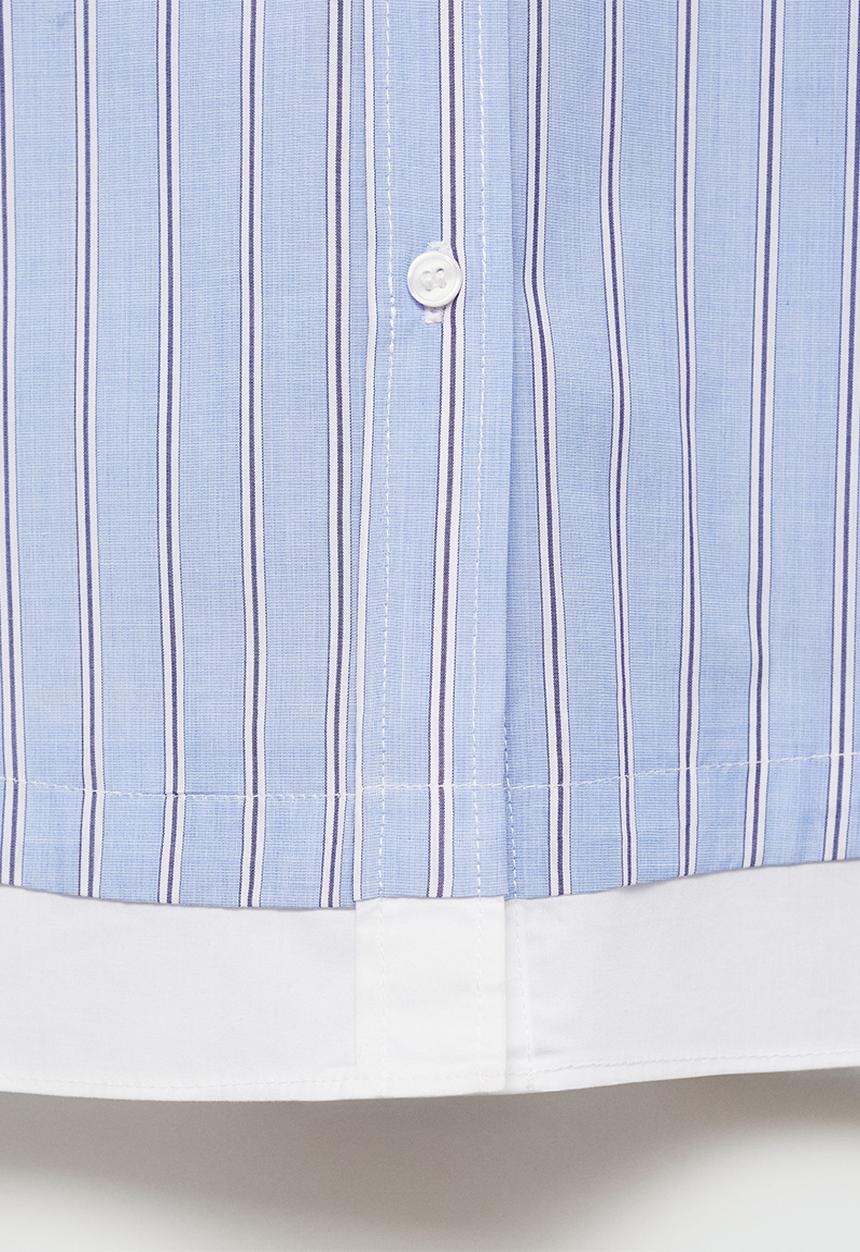 MANGO - Shirt Double -  Light Pastel Blue