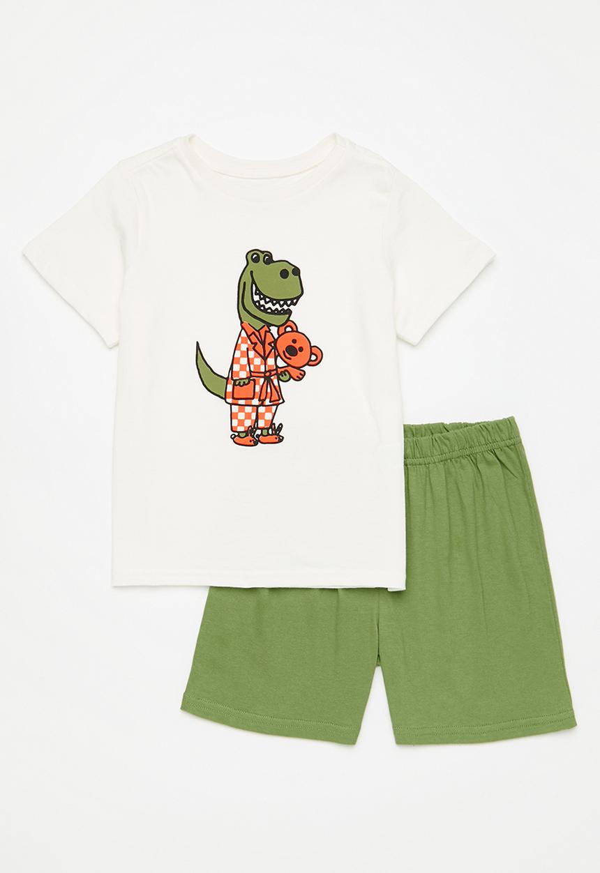 Pop Candy - Pj set - white & sage