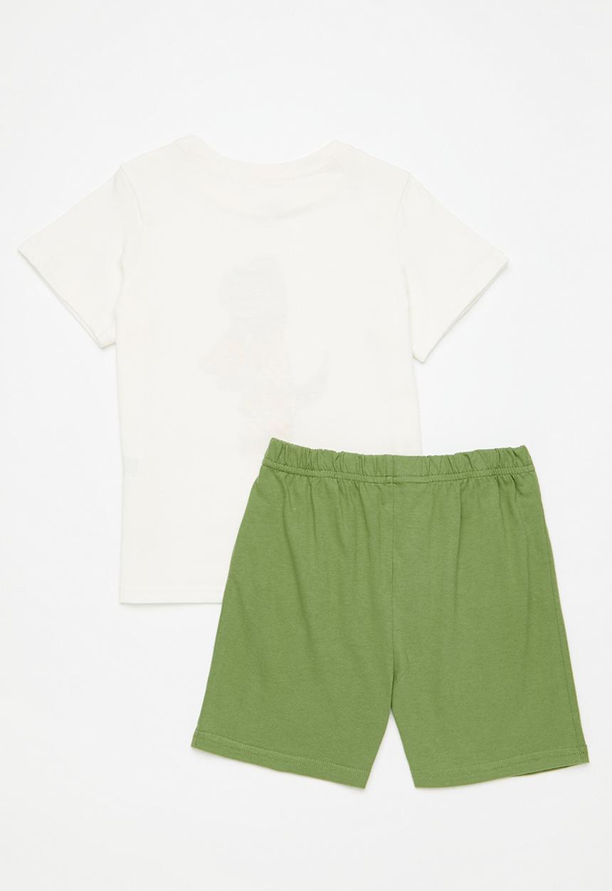 Pop Candy - Pj set - white & sage