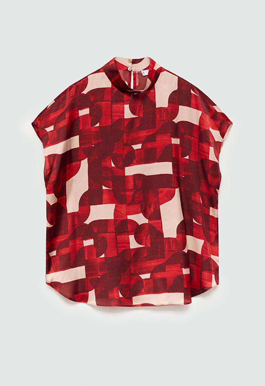 MANGO - Blouse Guillem -  Dark Red