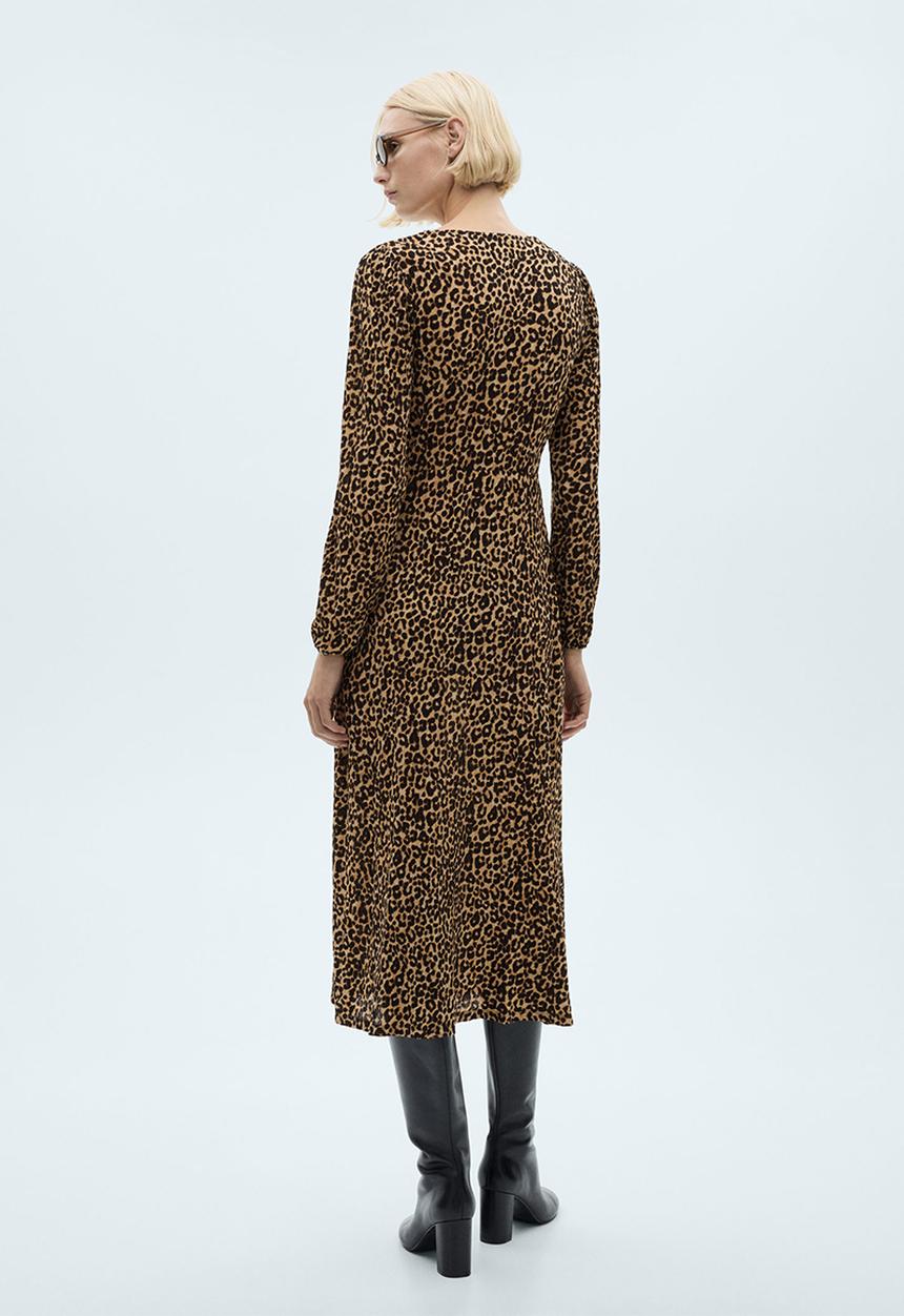 MANGO - Dress Lin -  Brown