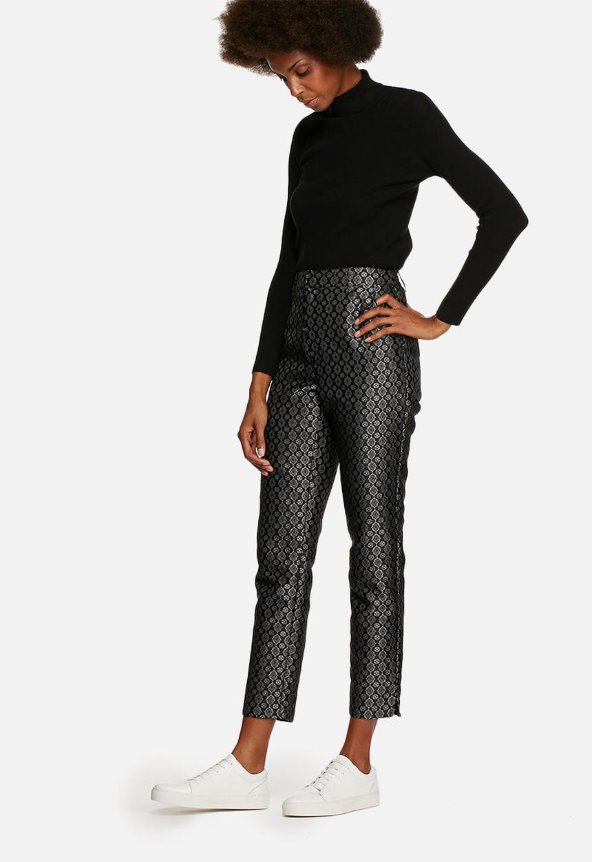 Native Youth - Metallic jacquard cigarette pant