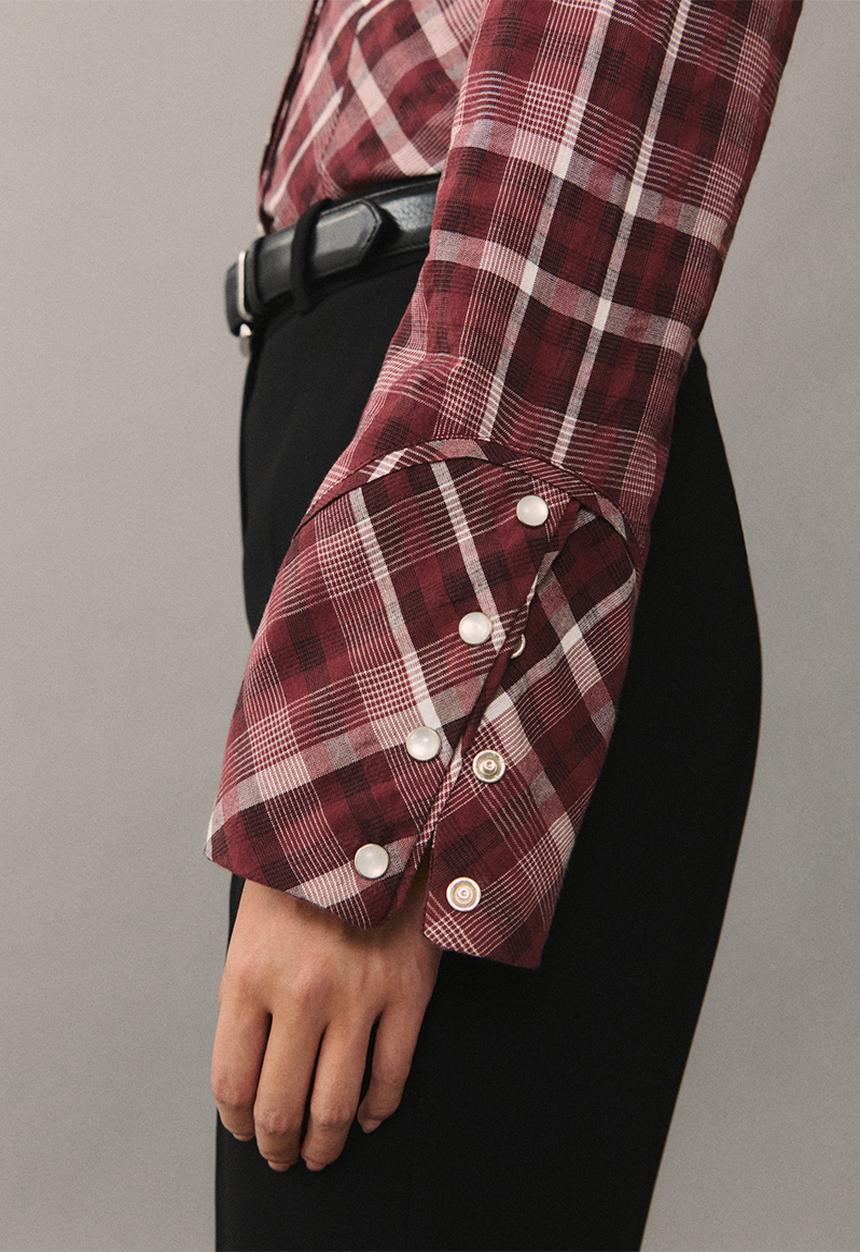 MANGO - Shirt Tejas -  Dark Red