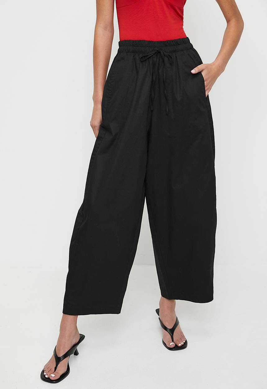 Superbalist - Barrel wide leg trouser - black