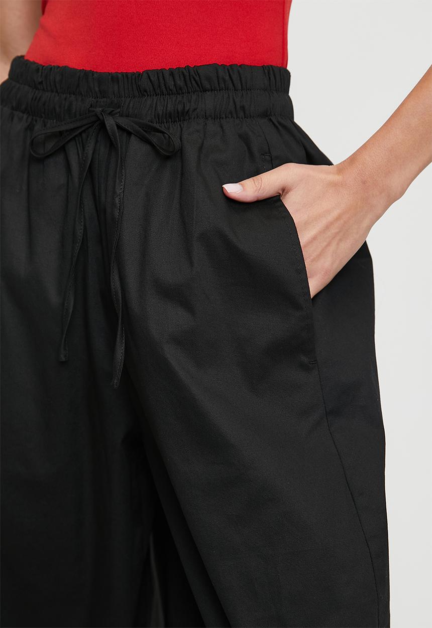 Superbalist - Barrel wide leg trouser - black
